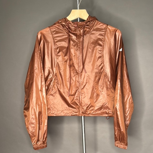 ALO Yoga Jackets & Blazers - ALO YOGA • NWOT Brown Copper Windbreaker Jacket Hoodie • Size XS